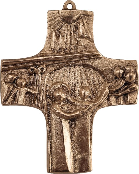 Bronzekreuz, Jesus und Bartimäus, 9 x 7,2 cm, 802051