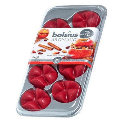 8x Bolsius Schmelz-Duft-Blüten, baked apple, ~100h