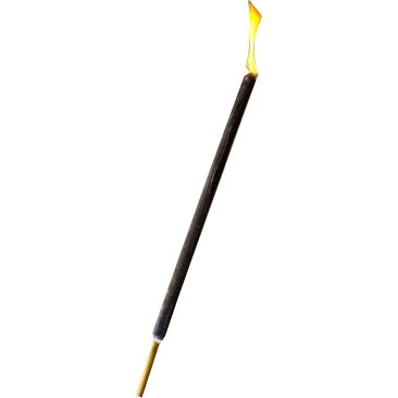 3 Wachsfackeln, 65cm, ~1,5h, d'braun, nicht tropfend