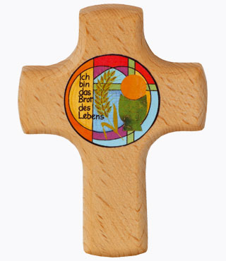 Holzkreuz, 810014, Brot des Lebens, 9x7cm