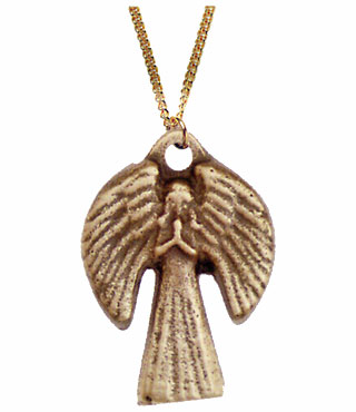Umhängekreuz, UK4, mit Ring, ohne Kette, 3,2cm, (Engel)