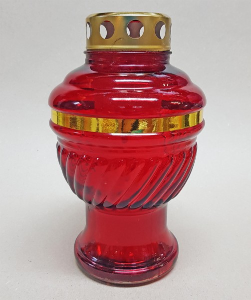 Grabglas, Amphore, rot, mit Licht, Glafey, Nr. 118