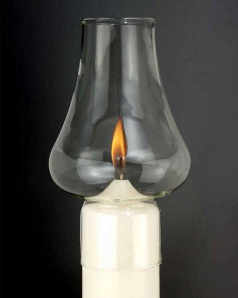 Windschutzglas, Tulpe, transparent, für Kerzen mit 8 cm Durchmesser