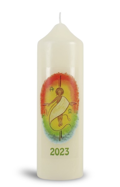 Ostertischkerze, 2025, Auferstandener, Fotodruck, Nr.230114, Größe wählbar