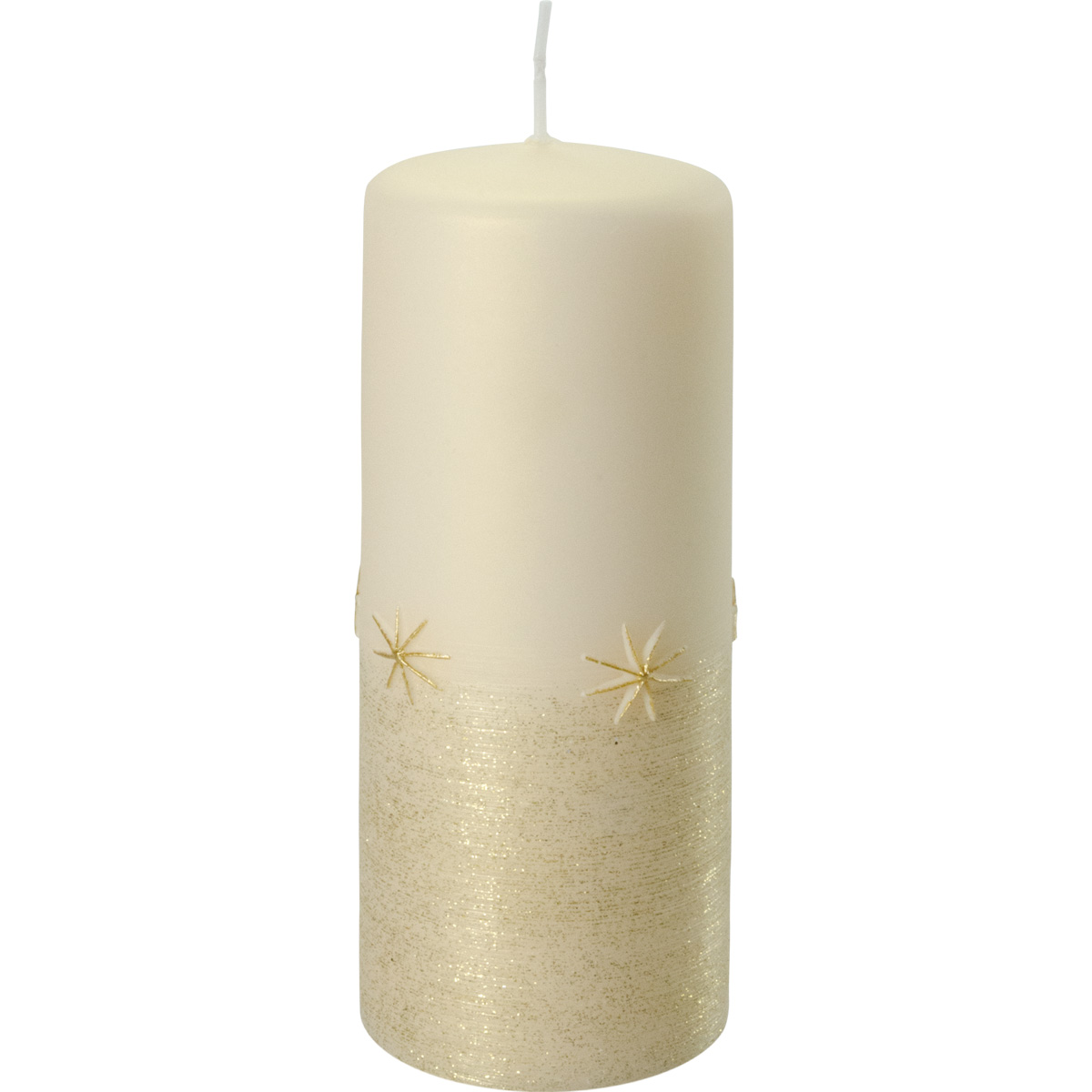 Weihnachtskerze, 3018, 15 x 6 cm, creme, Serie Emira