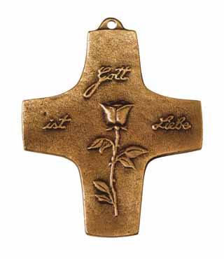 Bronzekreuz, 153, Gott ist Liebe, h=9cm