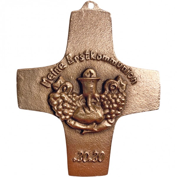 Bronzekreuz, 180, Meine Erstkommunion 20xx (Trauben)