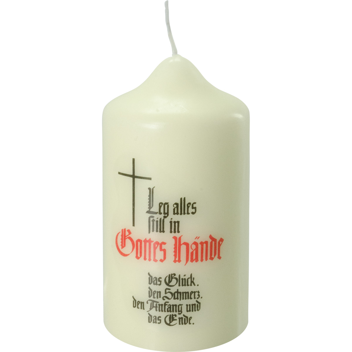Spruchkerze, 818, 120x60, Gottes Hände..
