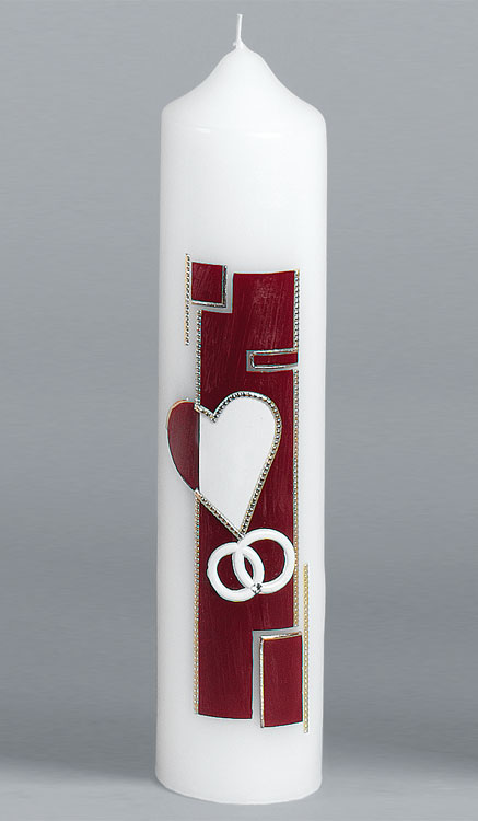 Hochzeitskerze, 2222, 265x60, gold, ---Abverkauf---