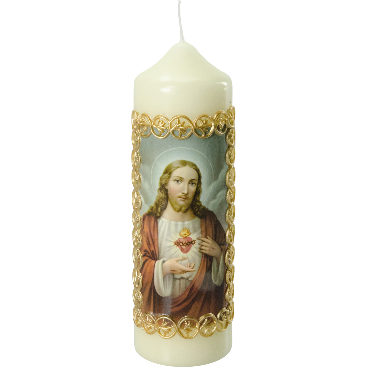 Herz Jesu Kerze, #812-L, 165x50, Fotodruck, Wachsborte