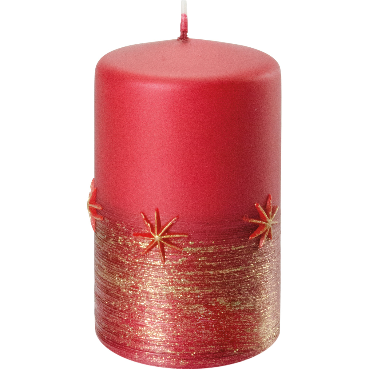 Weihnachtskerze, #2769, 10 x 6 cm, rubin, Serie Emira