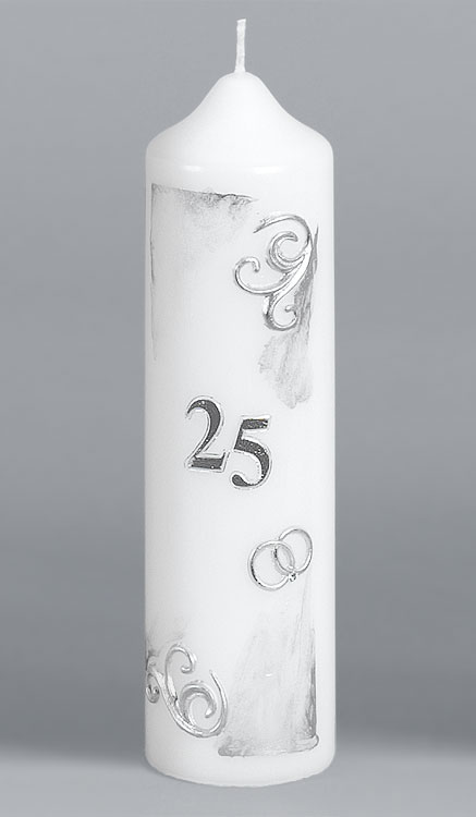 Silber-Hochzeitskerze, 2527, 220x60, ---Abverkauf---