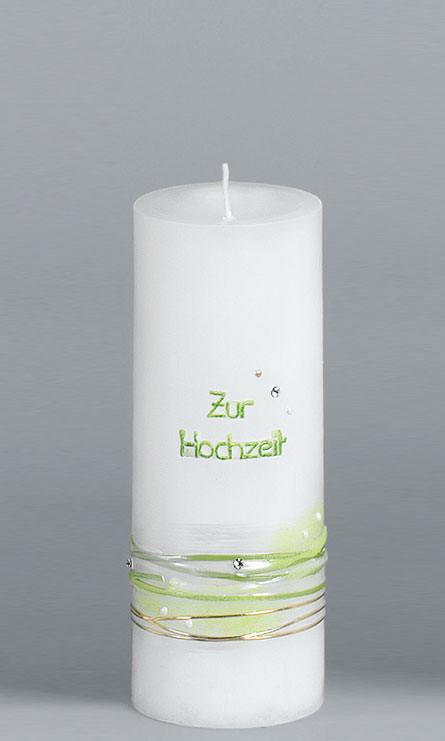 Hochzeitskerze, 2264, Trendkerze 180x70, gold, ---Abverkauf---