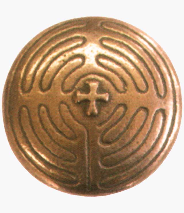 Handschmeichler, Labyrinth, Nr. 1187412, Bronze, mit Karton, Höhe 4cm