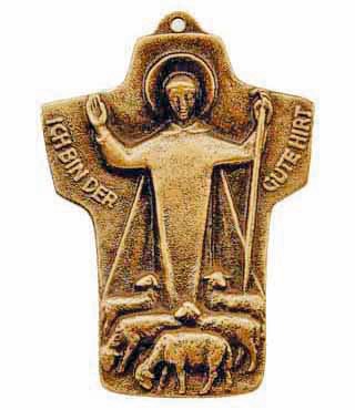 Bronzekreuz, 133, Der gute Hirt, h=9,5cm