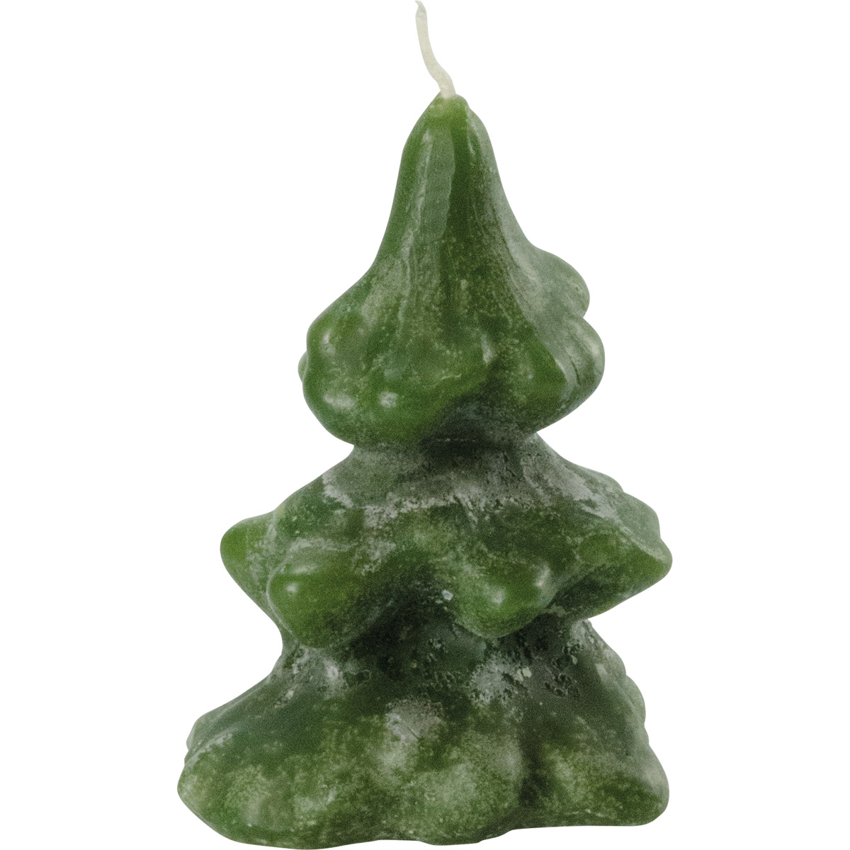Weihnachtskerze, Tannenbaumkerze, 3-stufig, Höhe = 10 cm, jägergrün