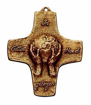 Bronzekreuz, 143, In Gottes Hand, h=9,5cm