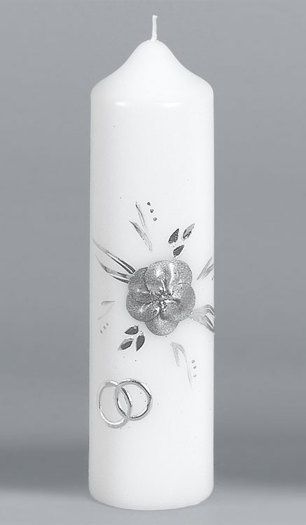 Silber-Hochzeitskerze, 902, 220x60, ---Abverkauf---
