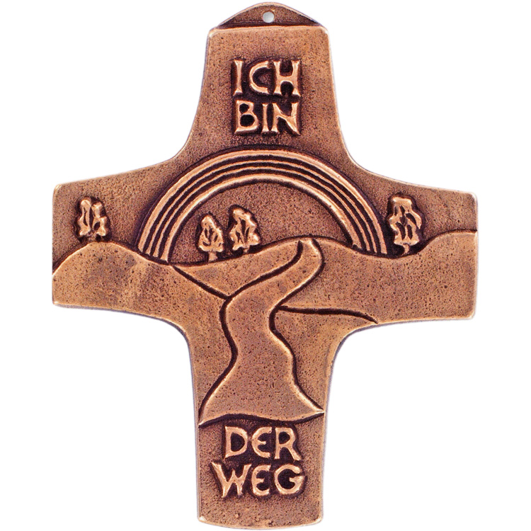 Bronzekreuz 142190, Ich bin der Weg, Höhe 10,5 cm