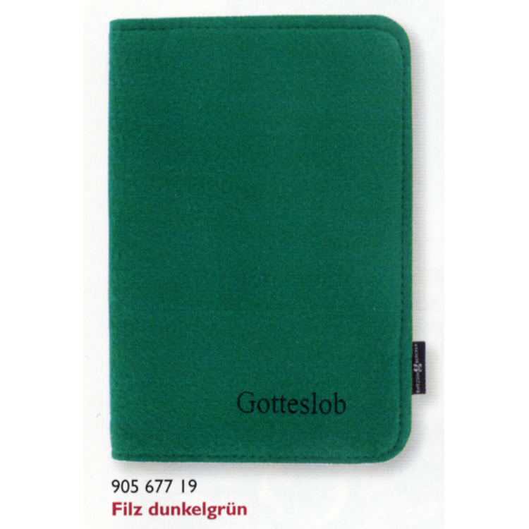 Gotteslob-Buchhüllen, Filz, 14,5x20,5 cm, dunkelgrün