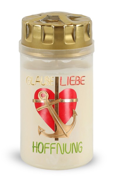 20 Osterlichter, Glaube, Liebe, Hoffnung, Brenndauer 2,5 Tage, #265130