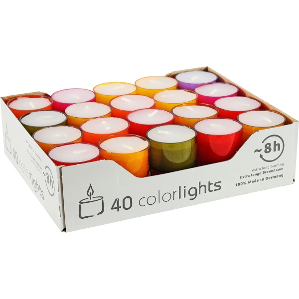 40 Colorlights Winter Ed., Ø38x24mm, ~8h, Aktionspreis!