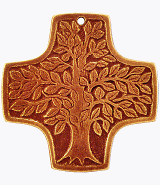Bronzekreuz, 802023, Lebensbaum, 7x7cm