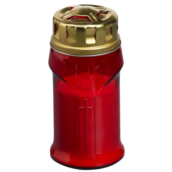 Memento Grabglas, mit SturmDeckel, ca. 48 h, rot