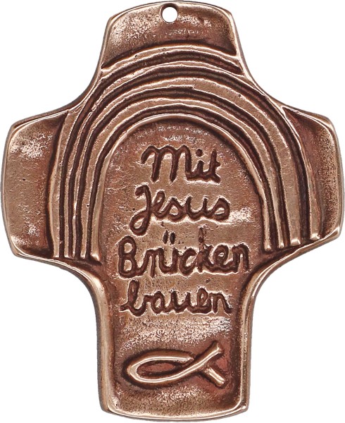 Kommunionkreuz, Bronzekreuz, 142226, Wir bauen Brücken