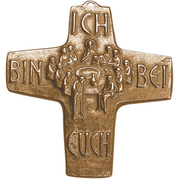 Bronzekreuz 142029, h=10,5 cm, Abendmahl