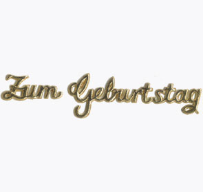 Zum Geburtstag, gold, 90x12