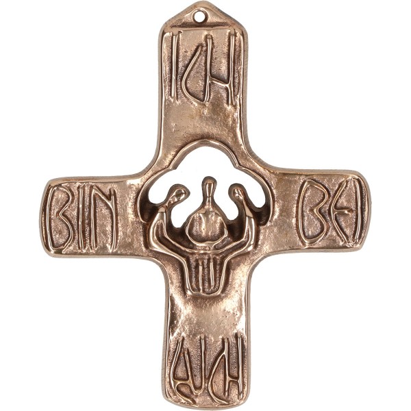 Bronzekreuz 142217, h=9,5 cm, Ich bin bei euch