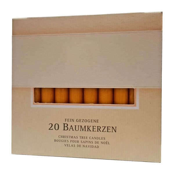 20 Baumkerzen, Bolsius, 96 x 12,8 mm, elfenbein