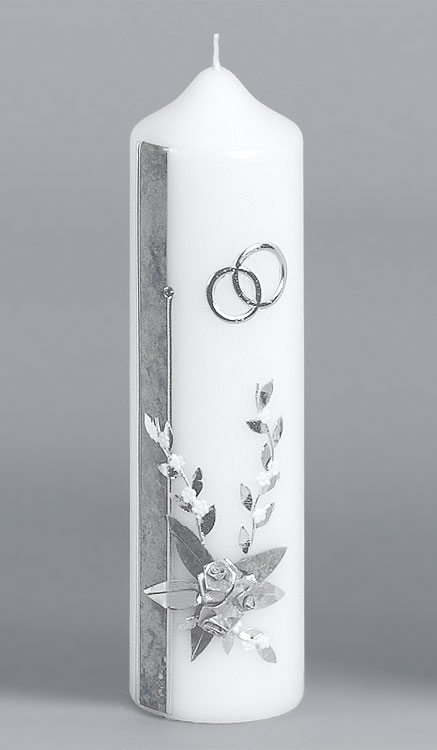 Silber-Hochzeitskerze, 921, 220x60, ---Abverkauf---